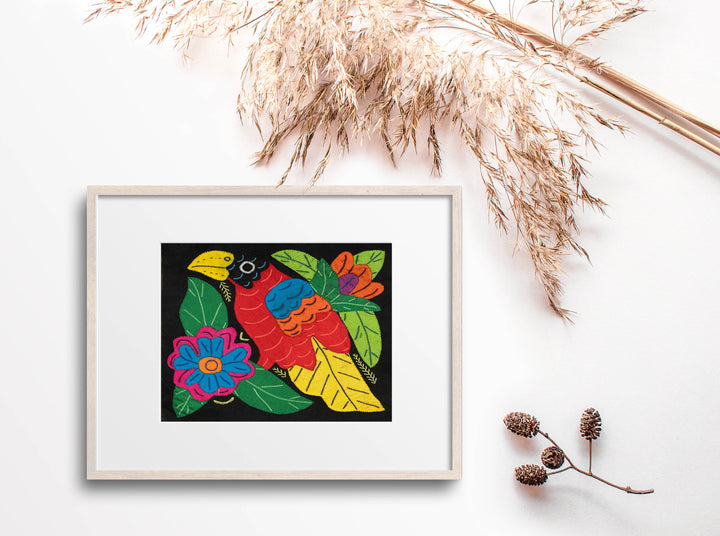 Multicolor Bird Red And Yellow Molita