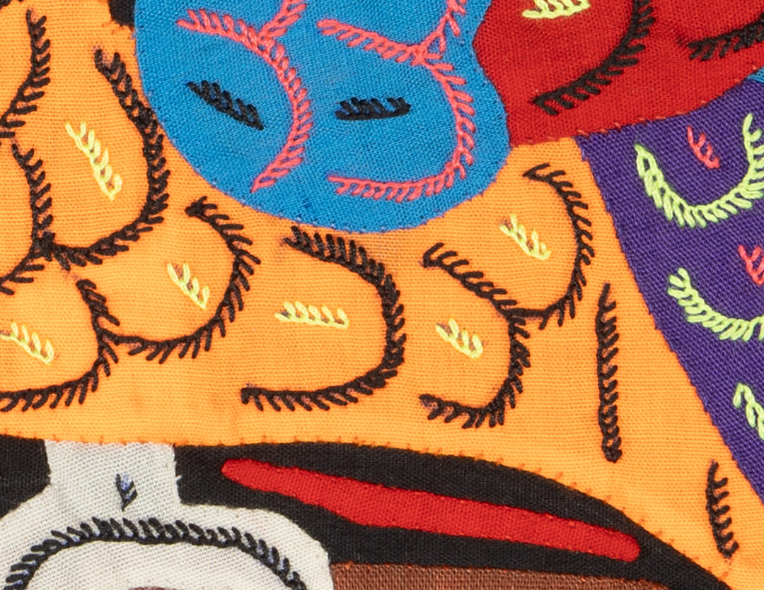 Multicolor Orange And Blue Molita