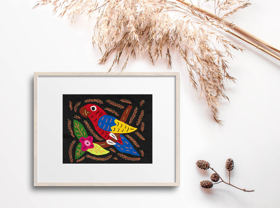 Multi-Color Parrot Bird Red And Blue Molita