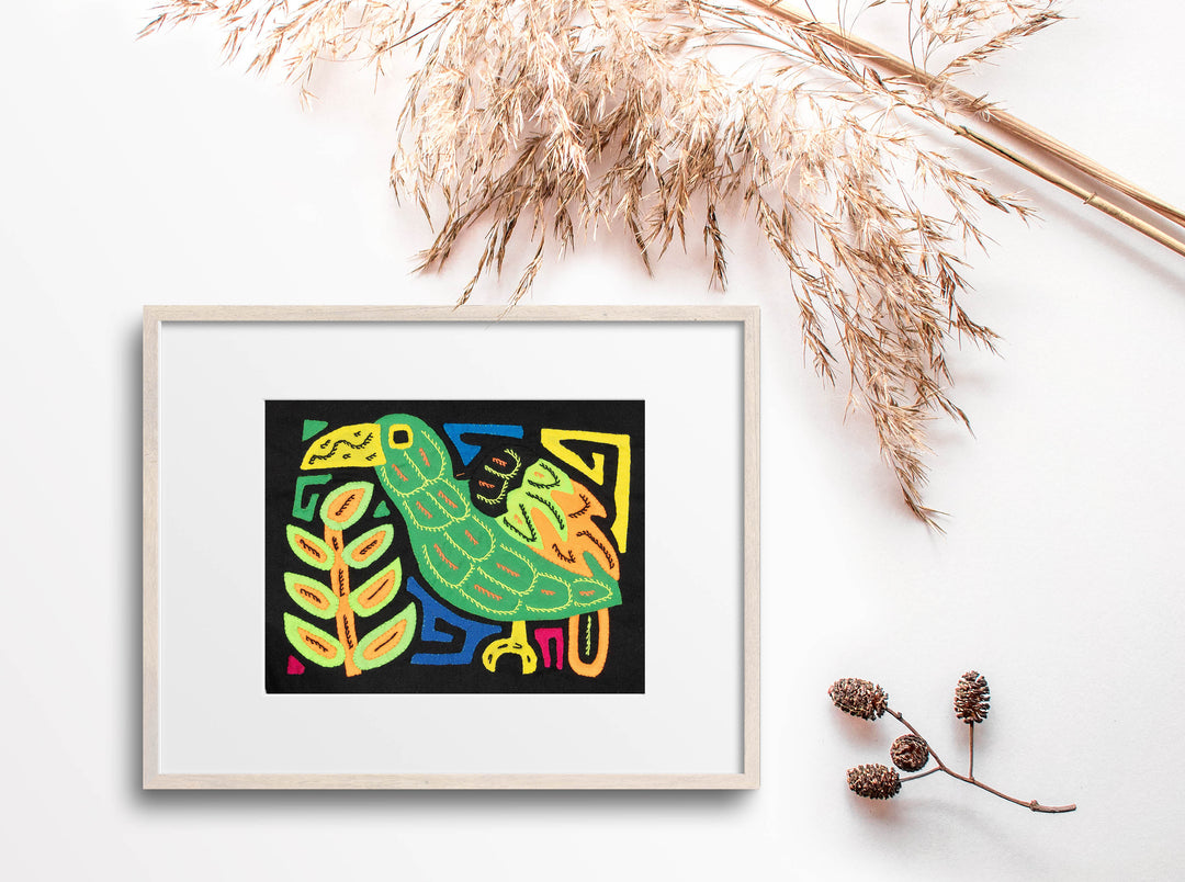 Multicolor Orange And Green Bird Molita