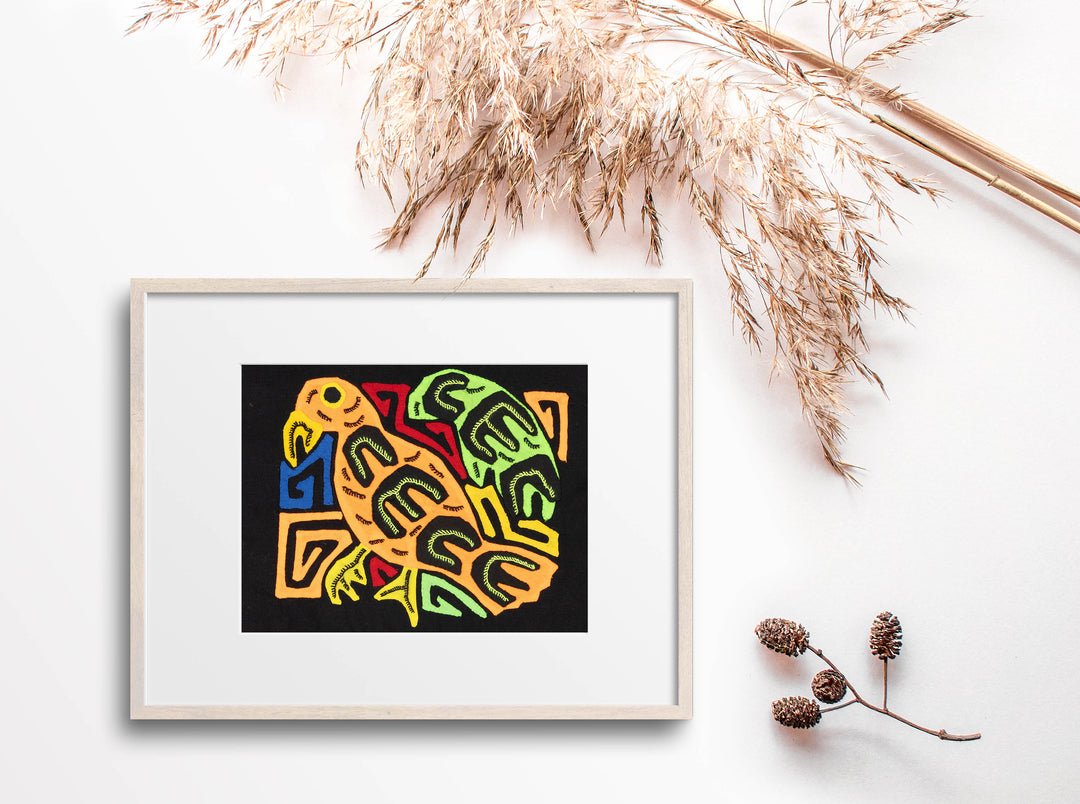 Multicolor Orange And Green Bird Molita