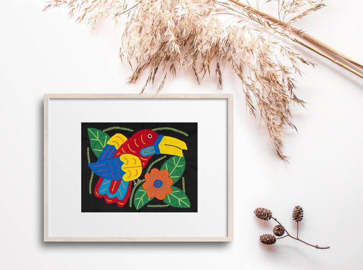 Multi-Color Toucan Bird Red And Blue Molita