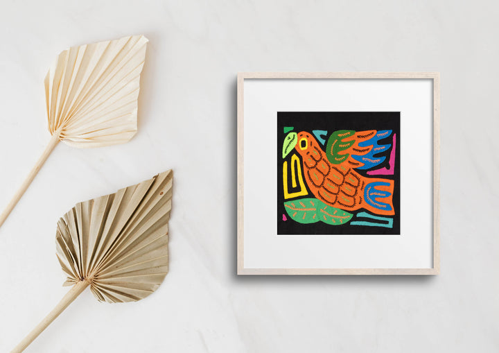 Multicolor Orange Blue And Green Bird Molita