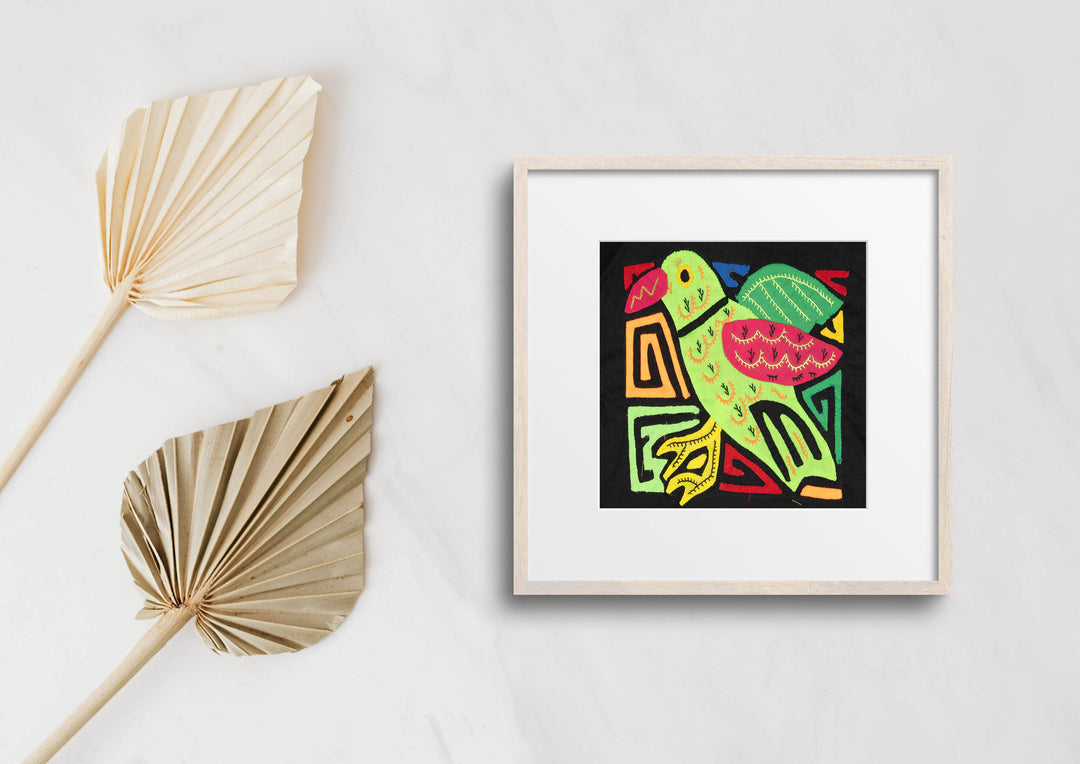 Multicolor Green And Red Bird Molita