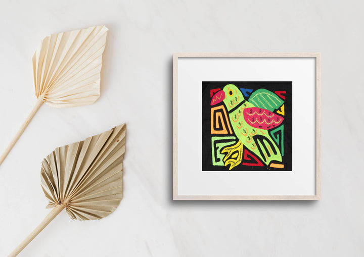 Multicolor Green And Red Bird Molita