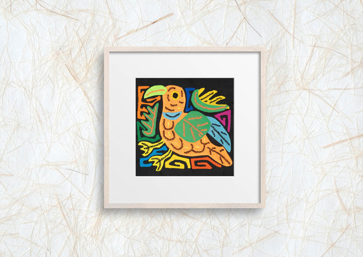 Multicolor Orange And Green Bird Molita