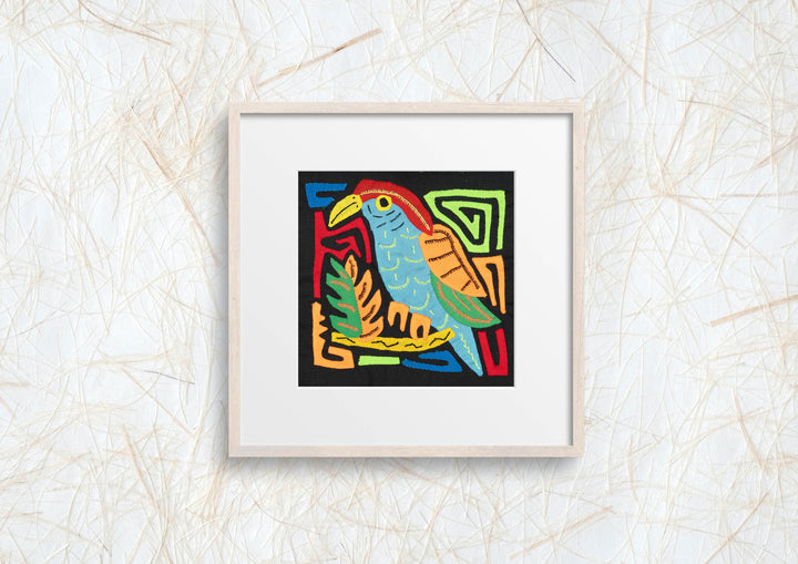 Multicolor Orange Red And Blue Bird Molita