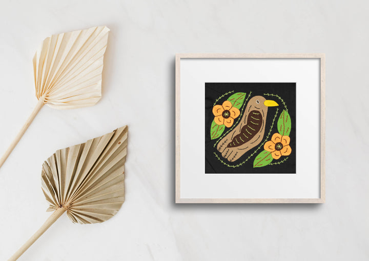 Multicolor Brown And Orange Bird Molita