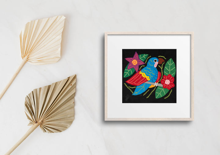 Multi-Color Parrot Bird Red And Blue Molita