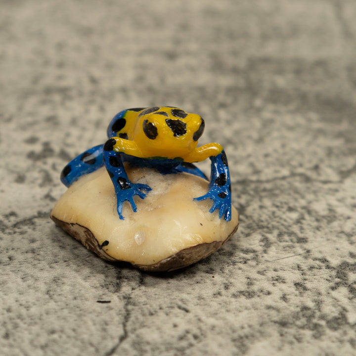 Yellow And Blue Poison Dart Frog Tagua Carving