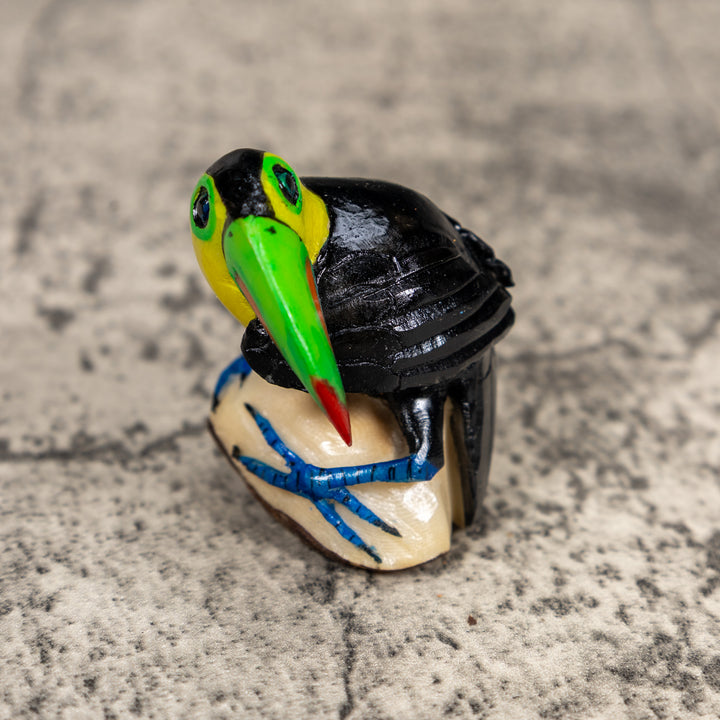 Toucan Parrot Bird Tagua Carving