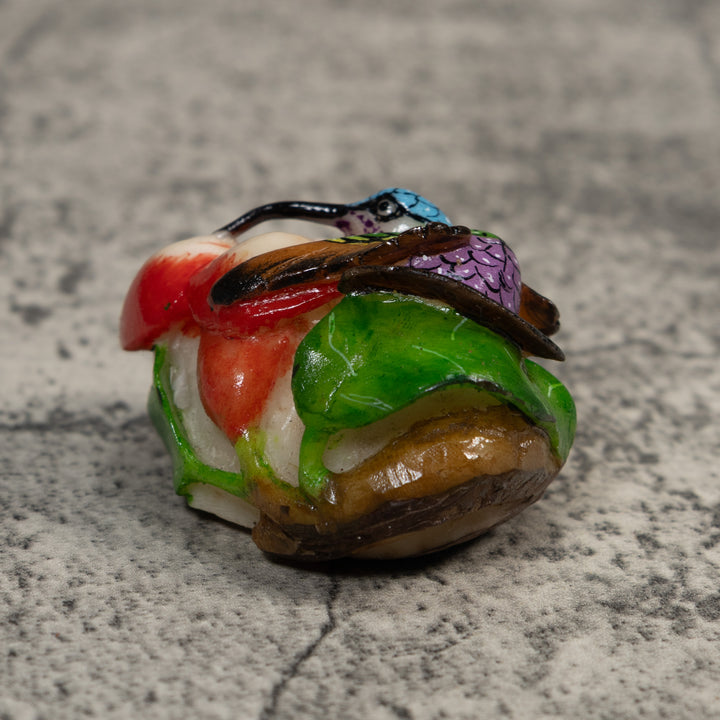 Multi-Color Hummingbird Tagua Carving