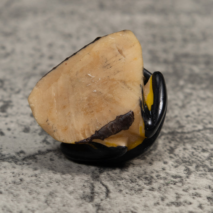 Vintage Black And Gold Poison Dart Frog Tagua Carving