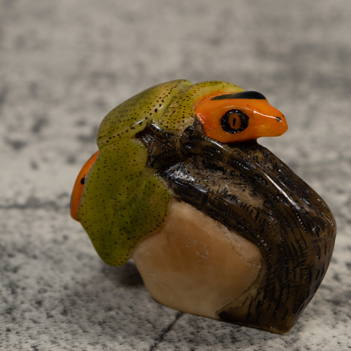 Gold And Black Poison Dart Frog Tagua Carving