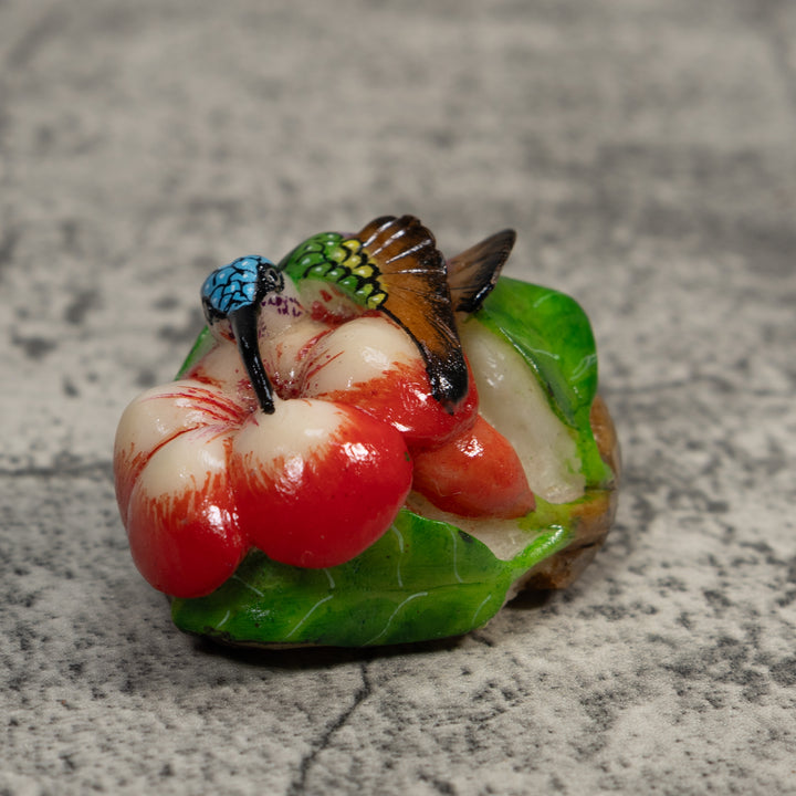 Multi-Color Hummingbird Tagua Carving
