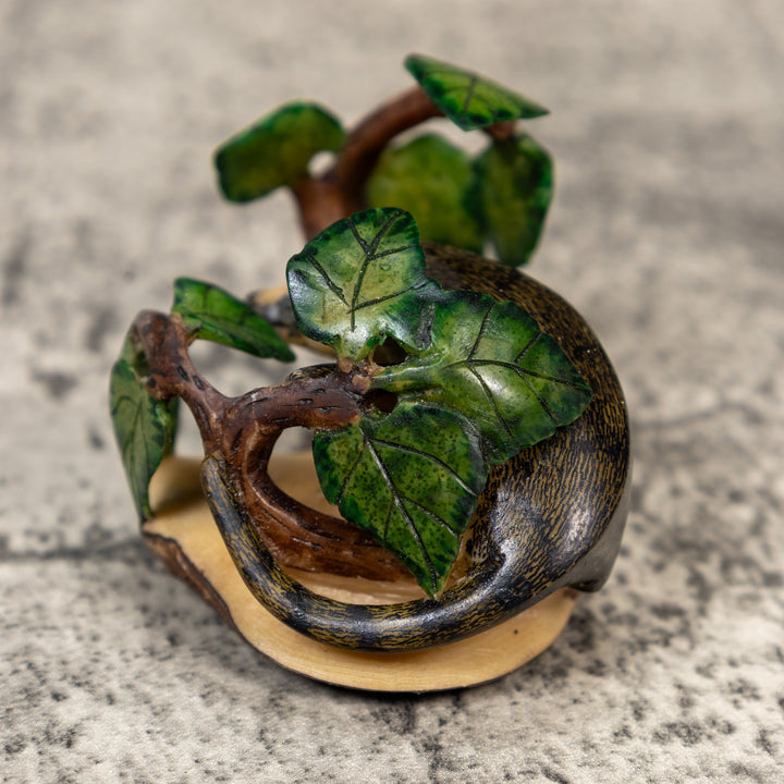 Coatimundi In Leaves Tagua Carving