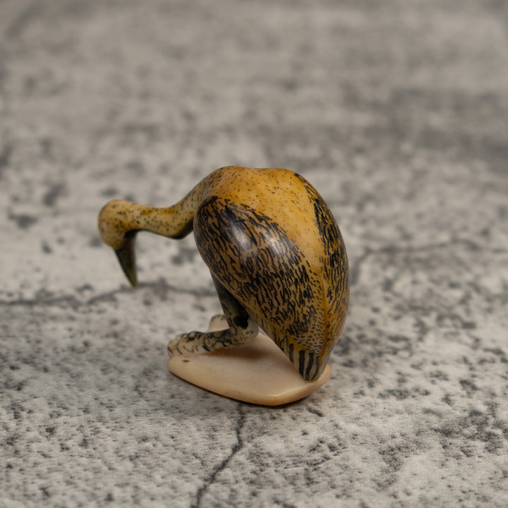 Vintage Waterbird Heron Tagua Carving