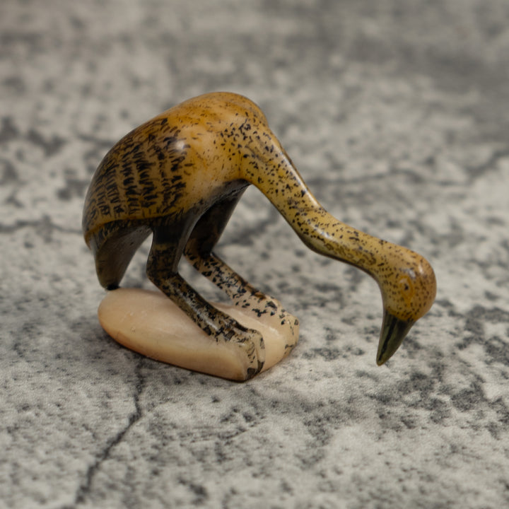 Vintage Waterbird Heron Tagua Carving