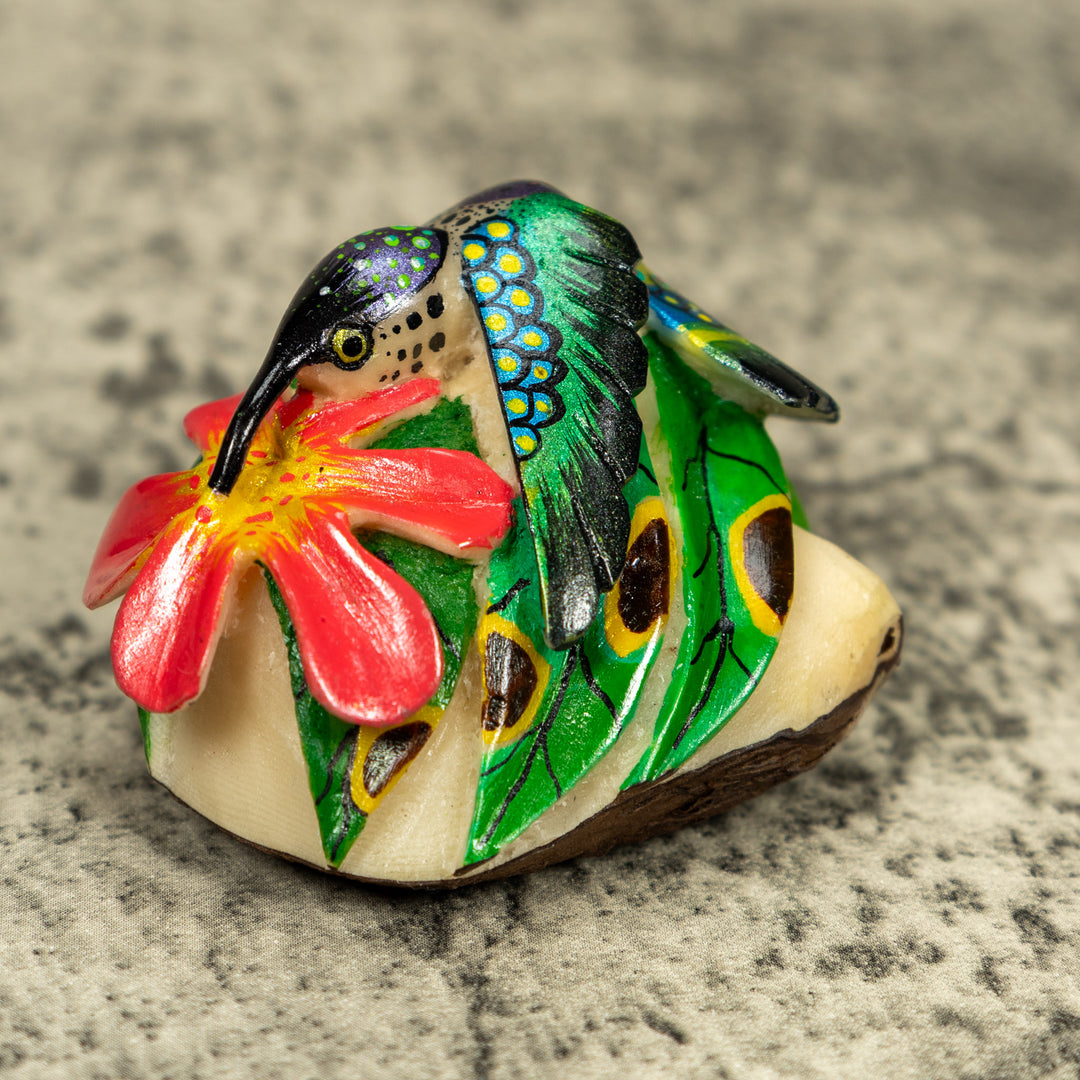 Hummingbird Tagua Carving