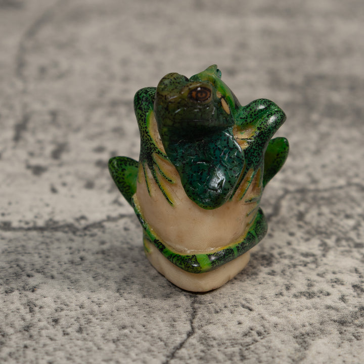 Green Iguana Lizard Tagua Carving