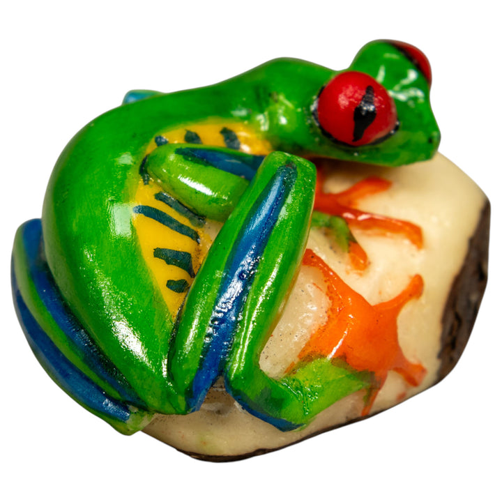 Red Eye Tree Frog Tagua Carving