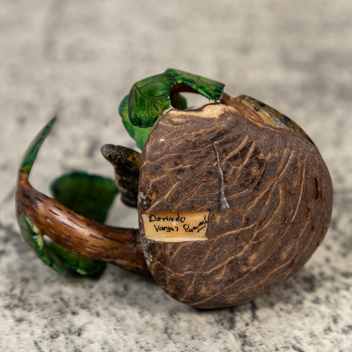 Coatimundi In Leaves Tagua Carving