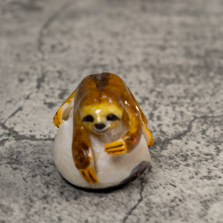 Brown Sloth Tagua Carving