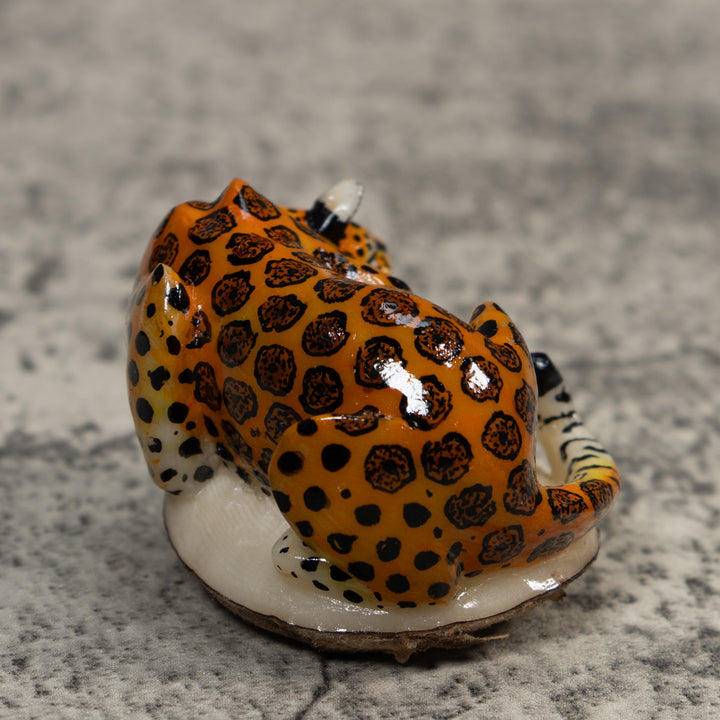 Magnificent Jaguar Cat Tagua Carving