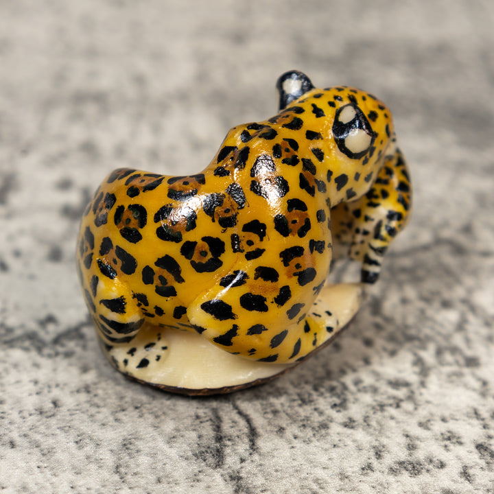 Jaguar Cat With Cub Tagua Carving