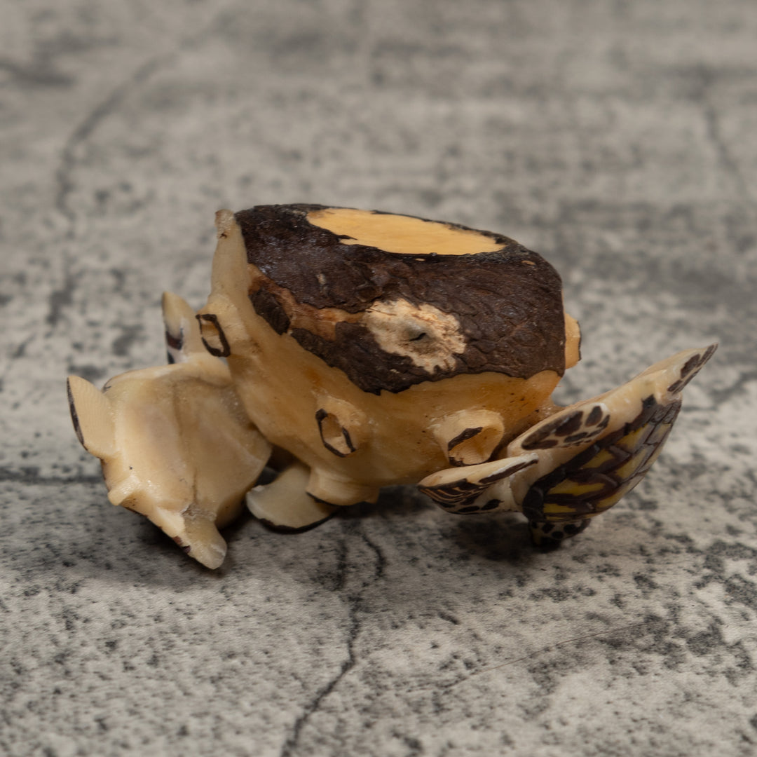 Double Sea Turtle Tagua Carving