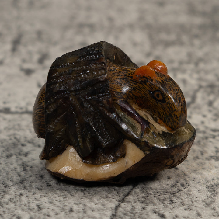 Neque Agouti In Log Tagua Carving