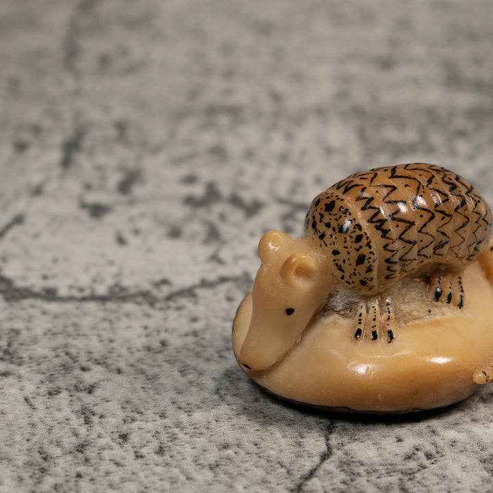 Vintage Armadillo Tagua Carving