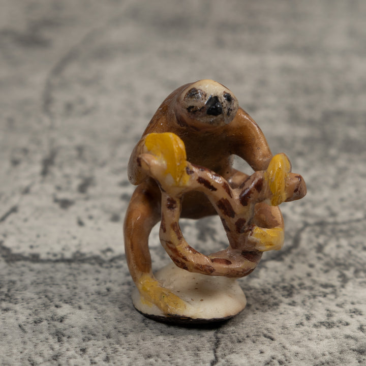 Brown Sloth In Tree Tagua Carving