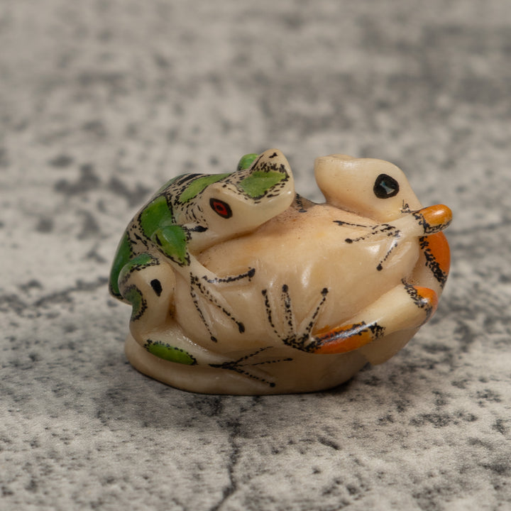 Double Poison Dart Frog Tagua Carving