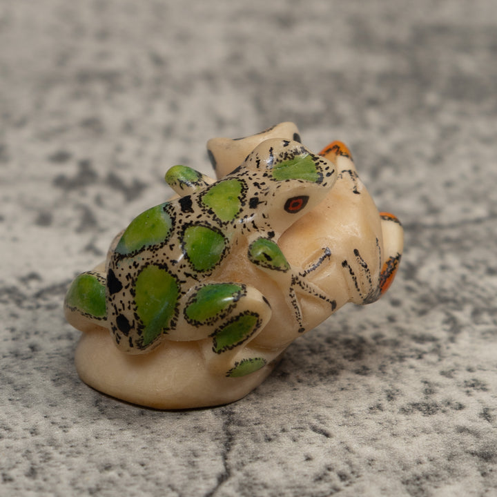 Double Poison Dart Frog Tagua Carving
