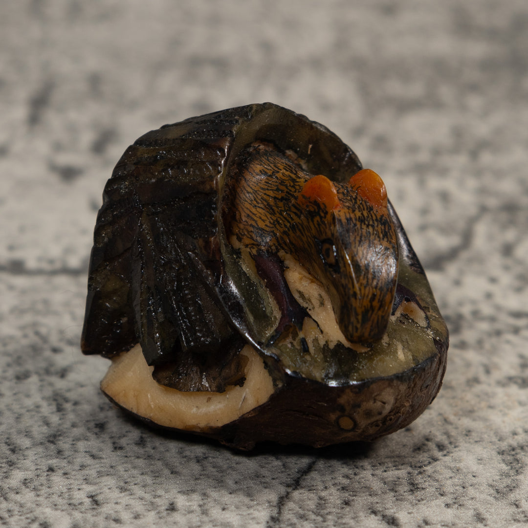 Neque Agouti In Log Tagua Carving