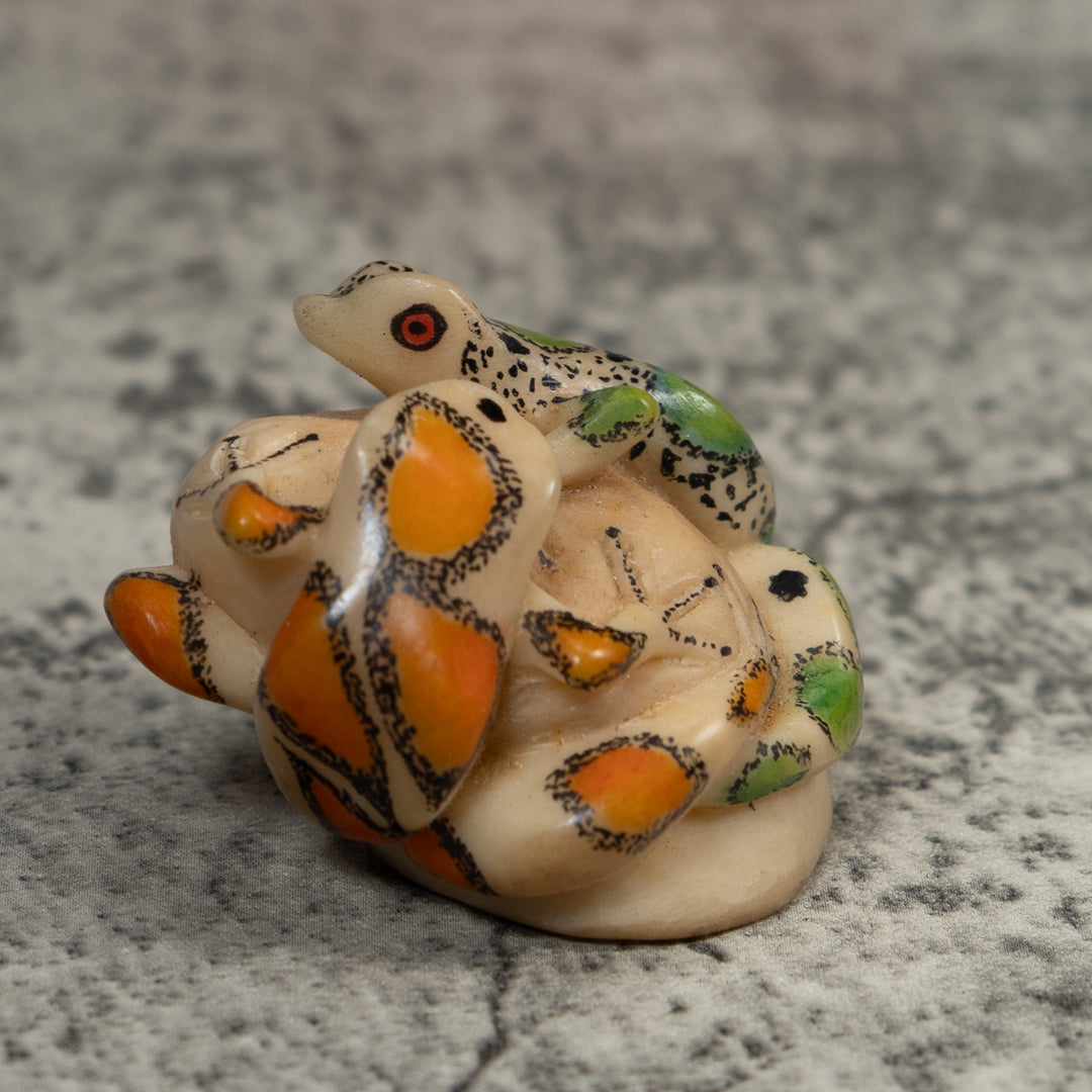 Double Poison Dart Frog Tagua Carving