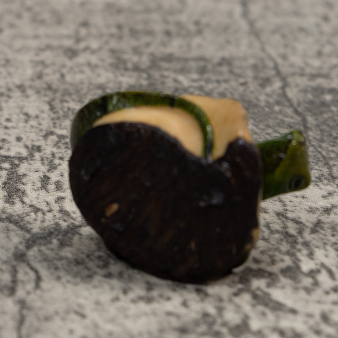 Green Iguana Lizard Tagua Carving