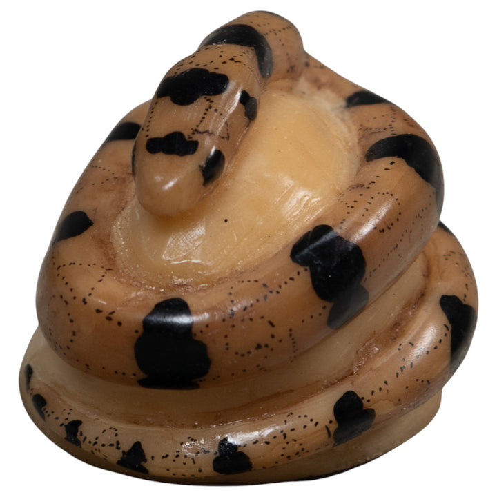 Vintage Black And Tan Snake Tagua Carving
