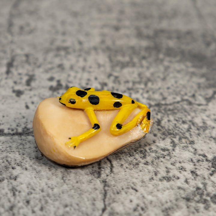 Golden Frog Tagua Carving