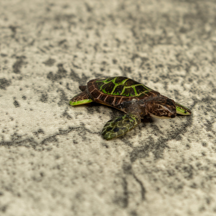 Sea Turtle Emerging From Egg Tagua Carving