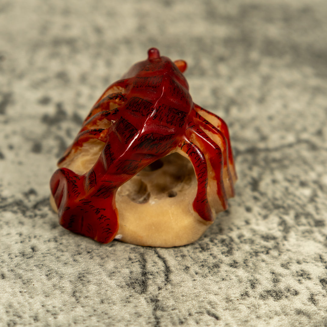 Vintage Ocean Shrimp Tagua Carving