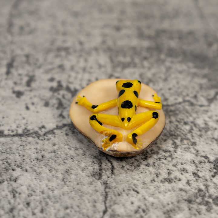 Golden Frog Tagua Carving