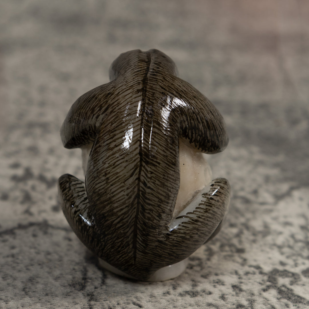 Gray And Yellow Sloth Tagua Carving