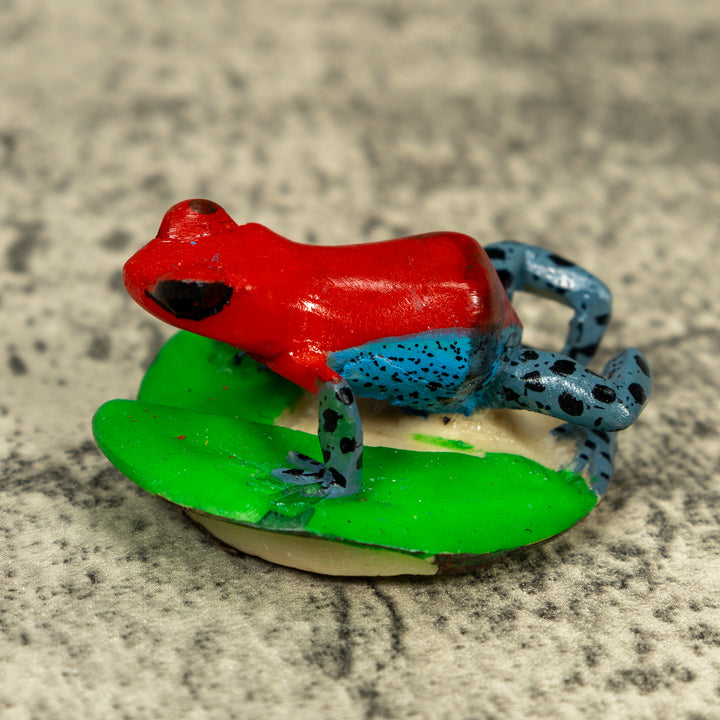 Red And Blue Poison Dart Frog Tagua Carving
