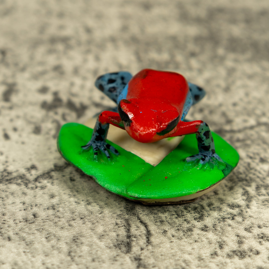 Red And Blue Poison Dart Frog Tagua Carving