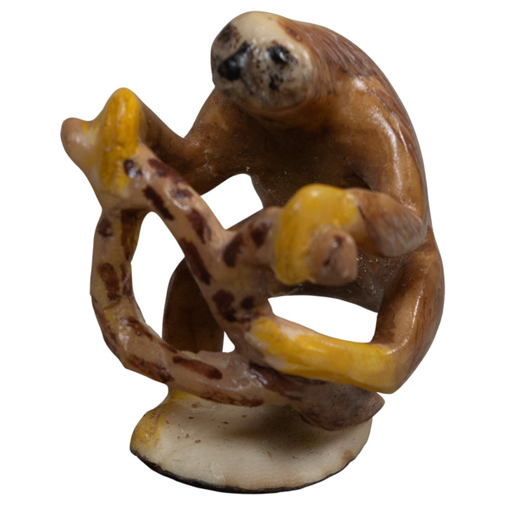 Brown Sloth In Tree Tagua Carving