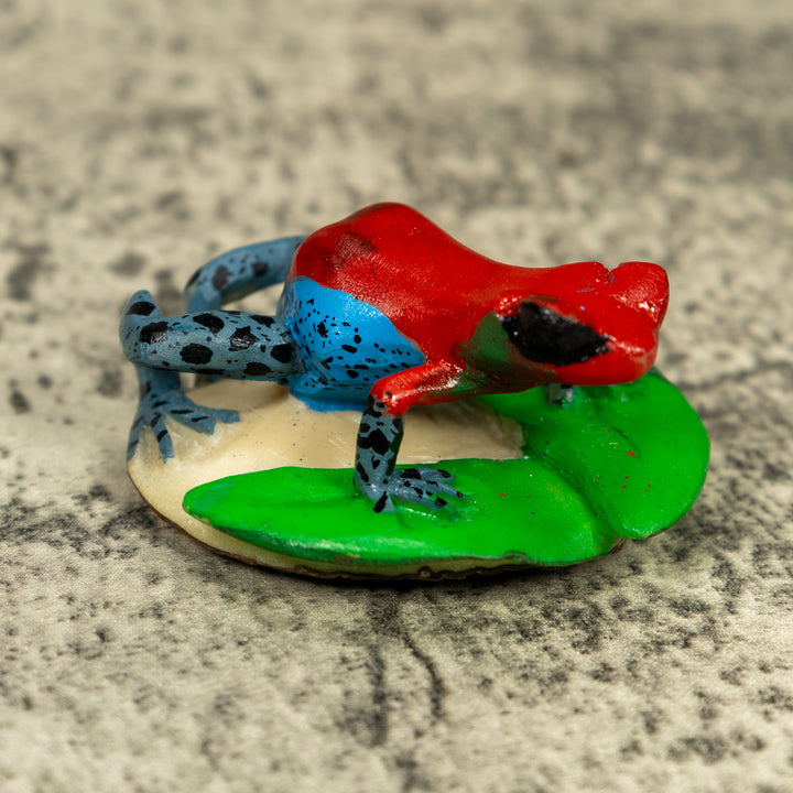 Red And Blue Poison Dart Frog Tagua Carving