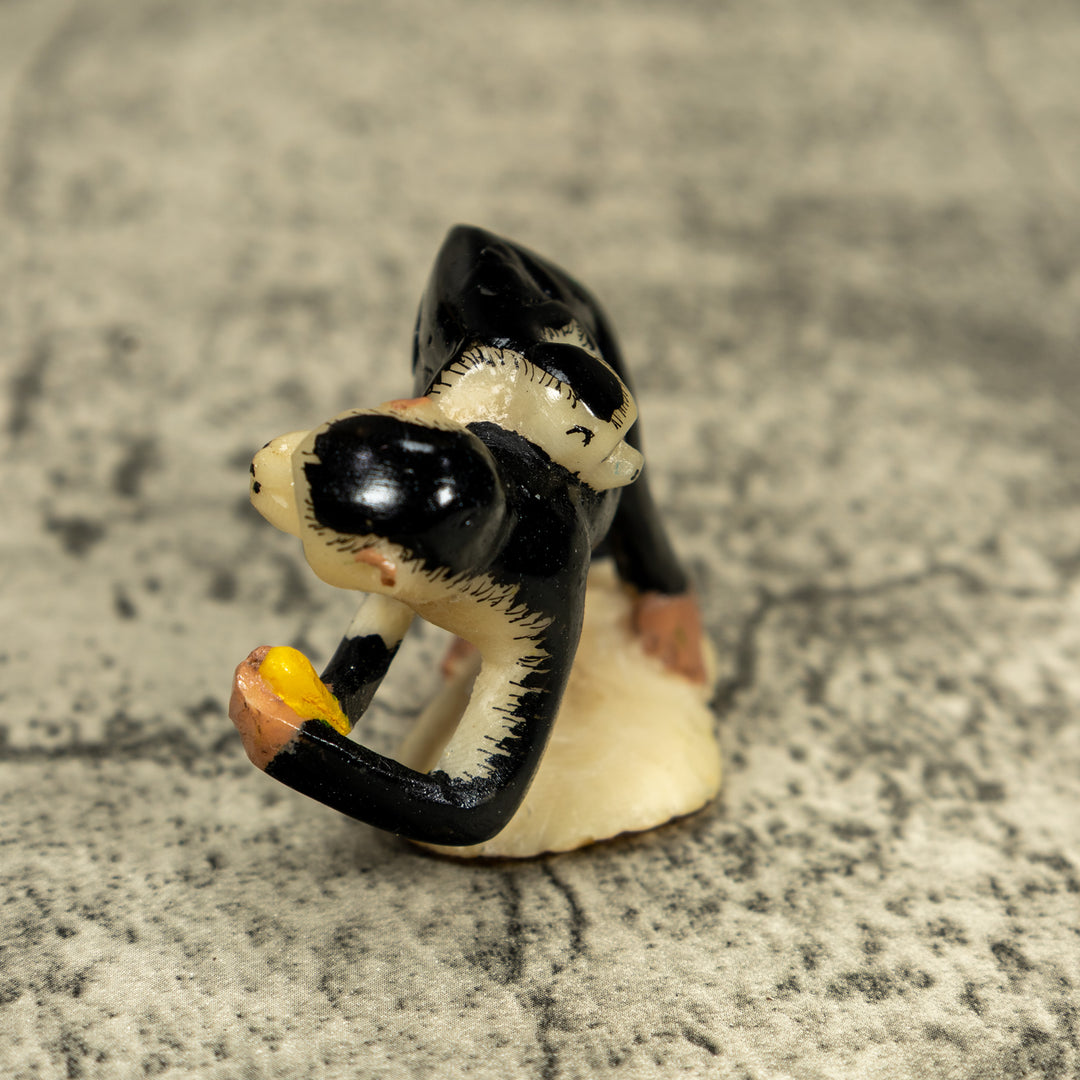 White Face Monkey With Infant Tagua Carving