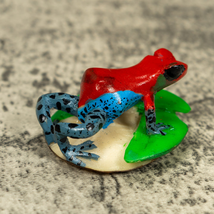 Red And Blue Poison Dart Frog Tagua Carving